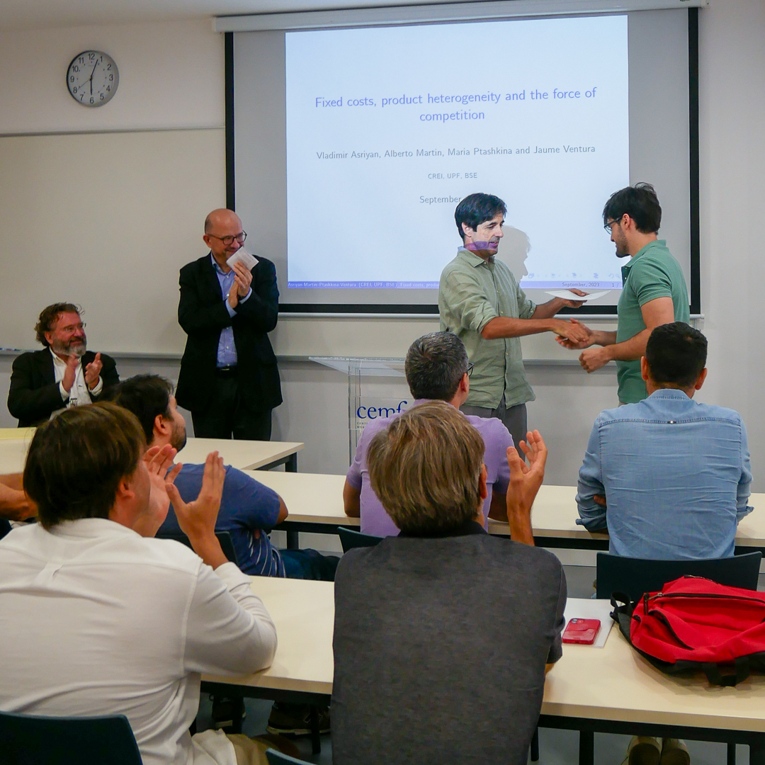 Jaume Ventura (CREI, UPF and BSE) delivers the opening lecture of the academic year 2023-2024 entitled Fixed Costs, Product Heterogeneity and the Force of Competition